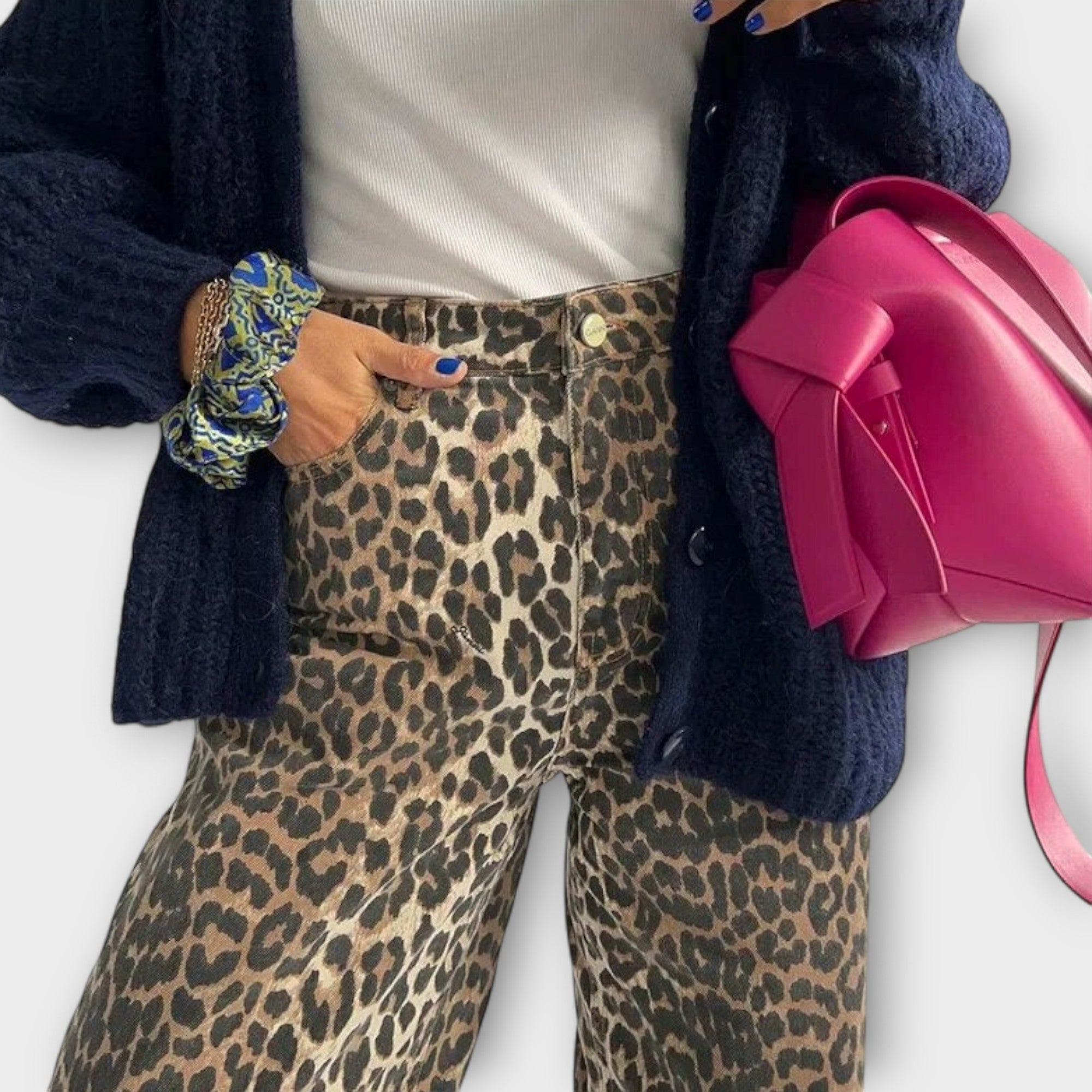 Femme™ | Vintage Jeans with Leopard Print