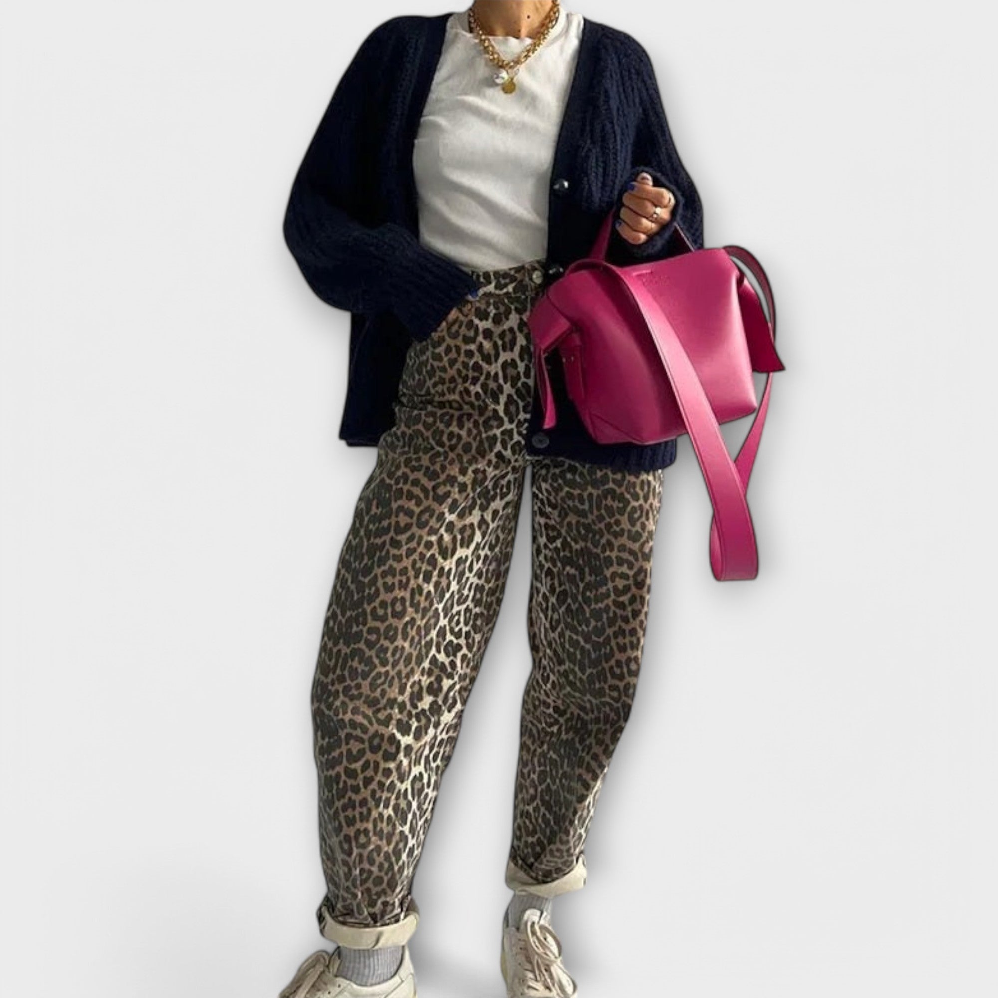 Femme™ | Vintage Jeans with Leopard Print