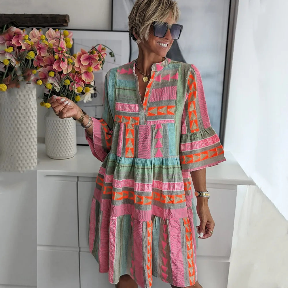 Femme™ | Bohemian Tiered Tunic Dress