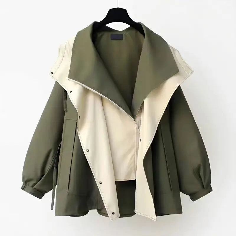 Femme™ | Trendy Hooded Windbreaker Coat