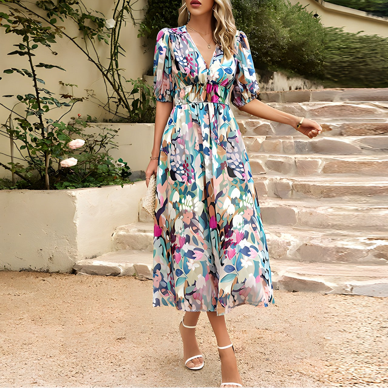 Femme™ | Floral Print Maxi Dress