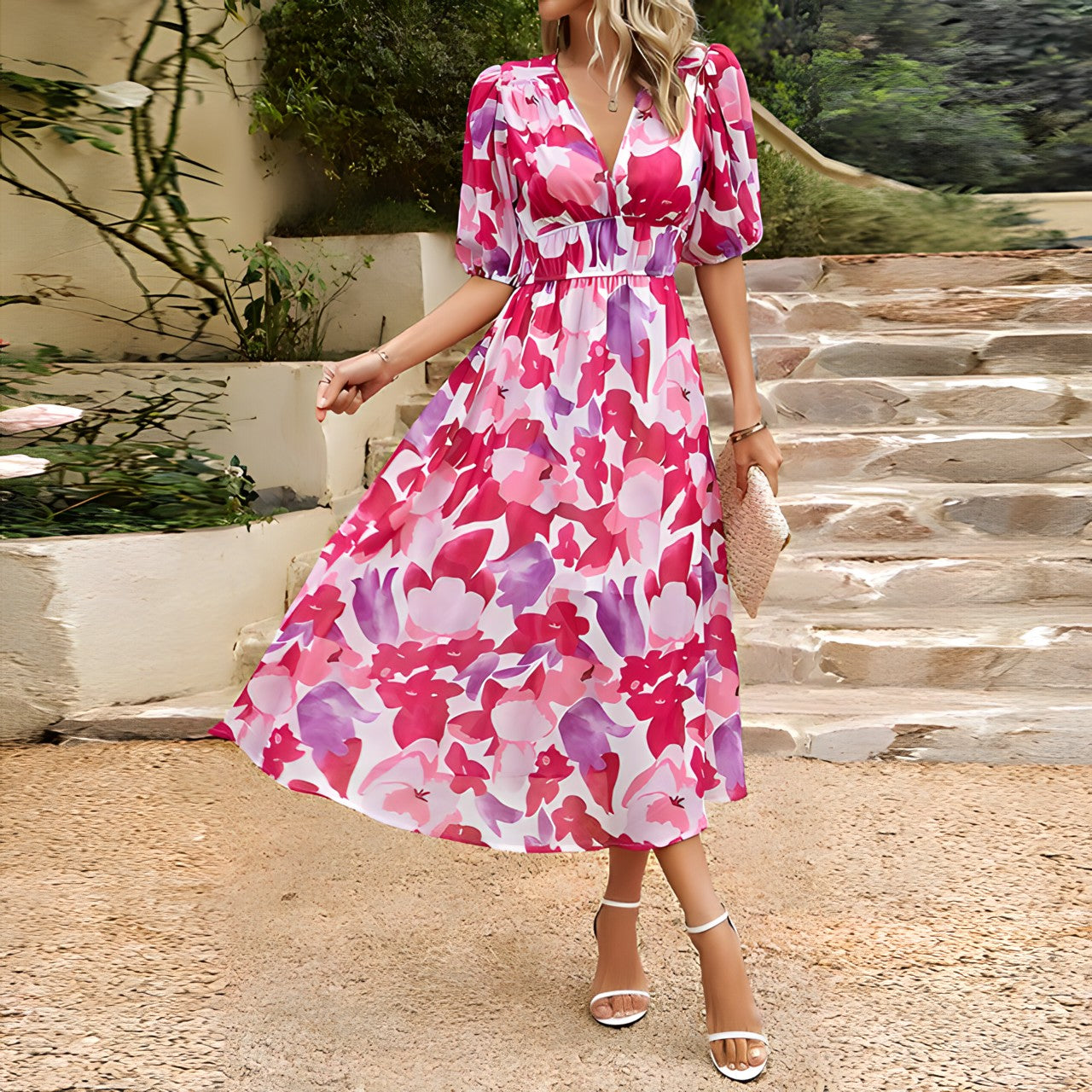 Femme™ | Floral Print Maxi Dress