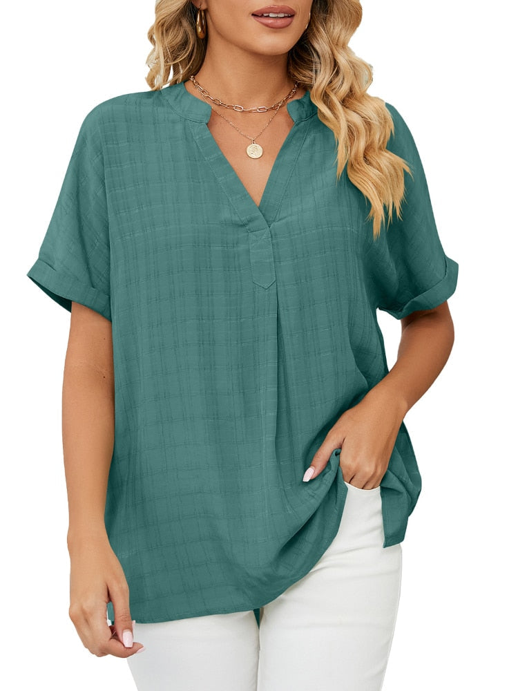 Femme™ | Relaxed V-Neck Blouse