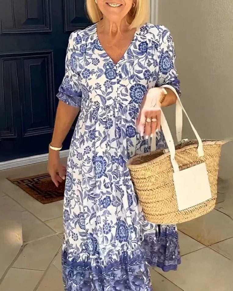 Femme™ | Floral Print Midi Dress