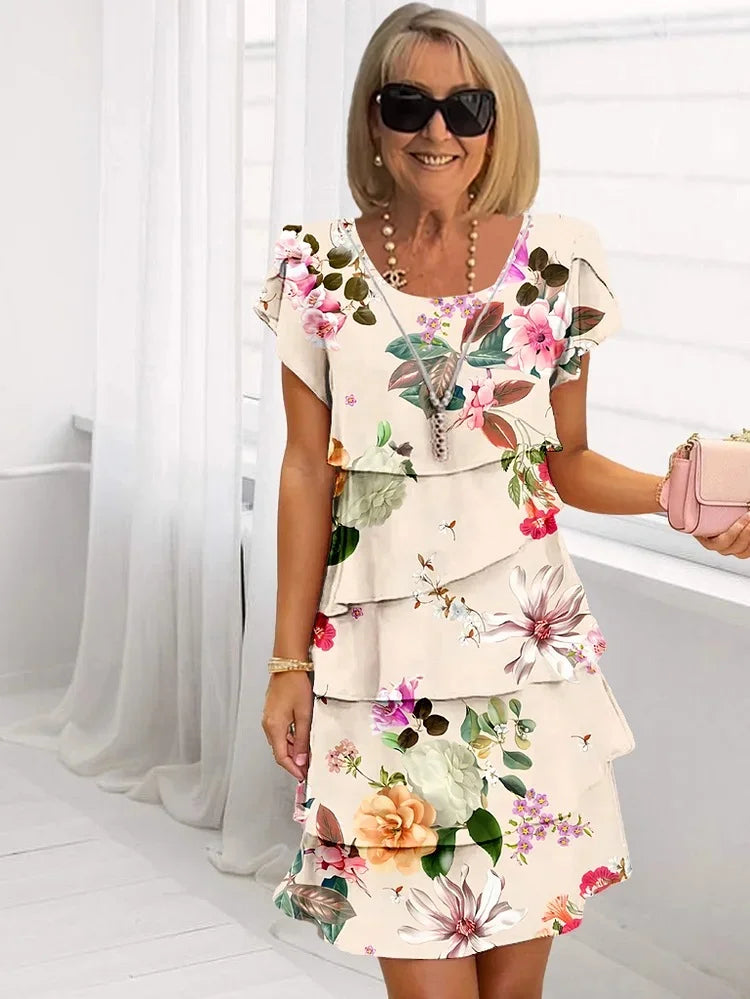 Femme™ | Floral Ruffle Dress