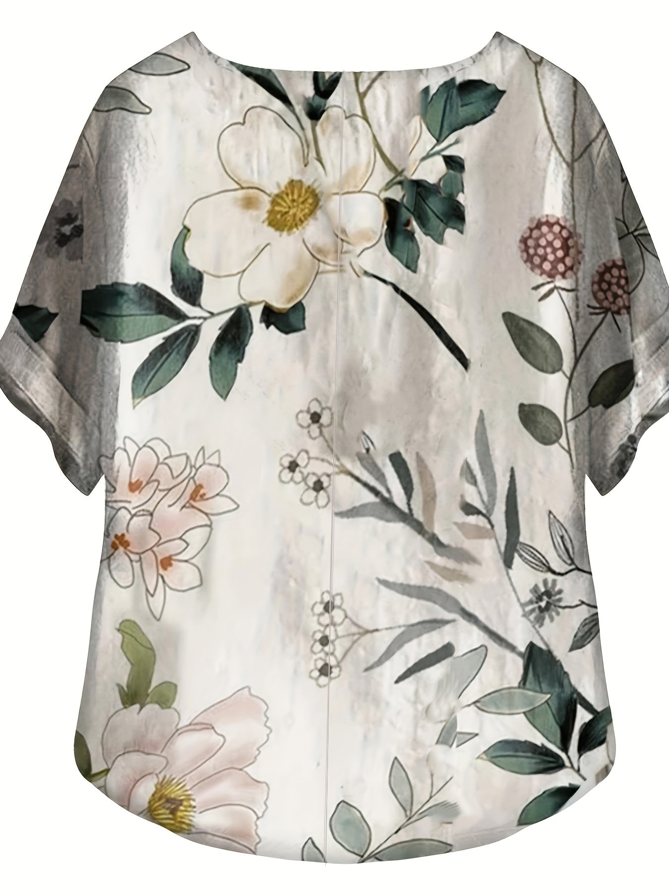 Femme™ | Floral Button Detail Blouse