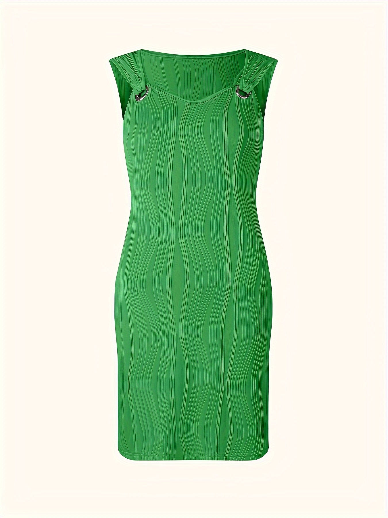 Femme™ | Textured Ring-Detail Dress