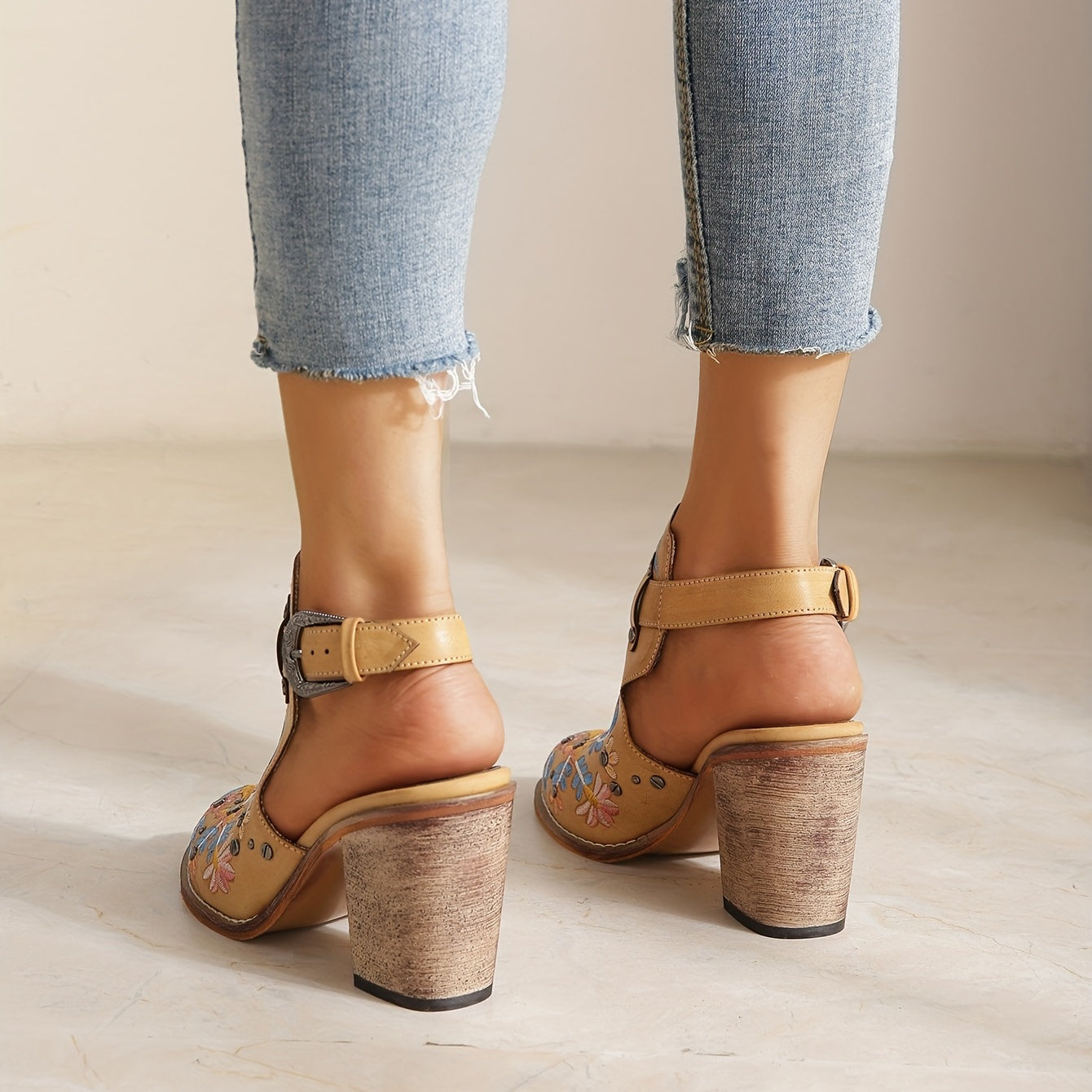 Femme™ | Vintage Floral Ankle Boots