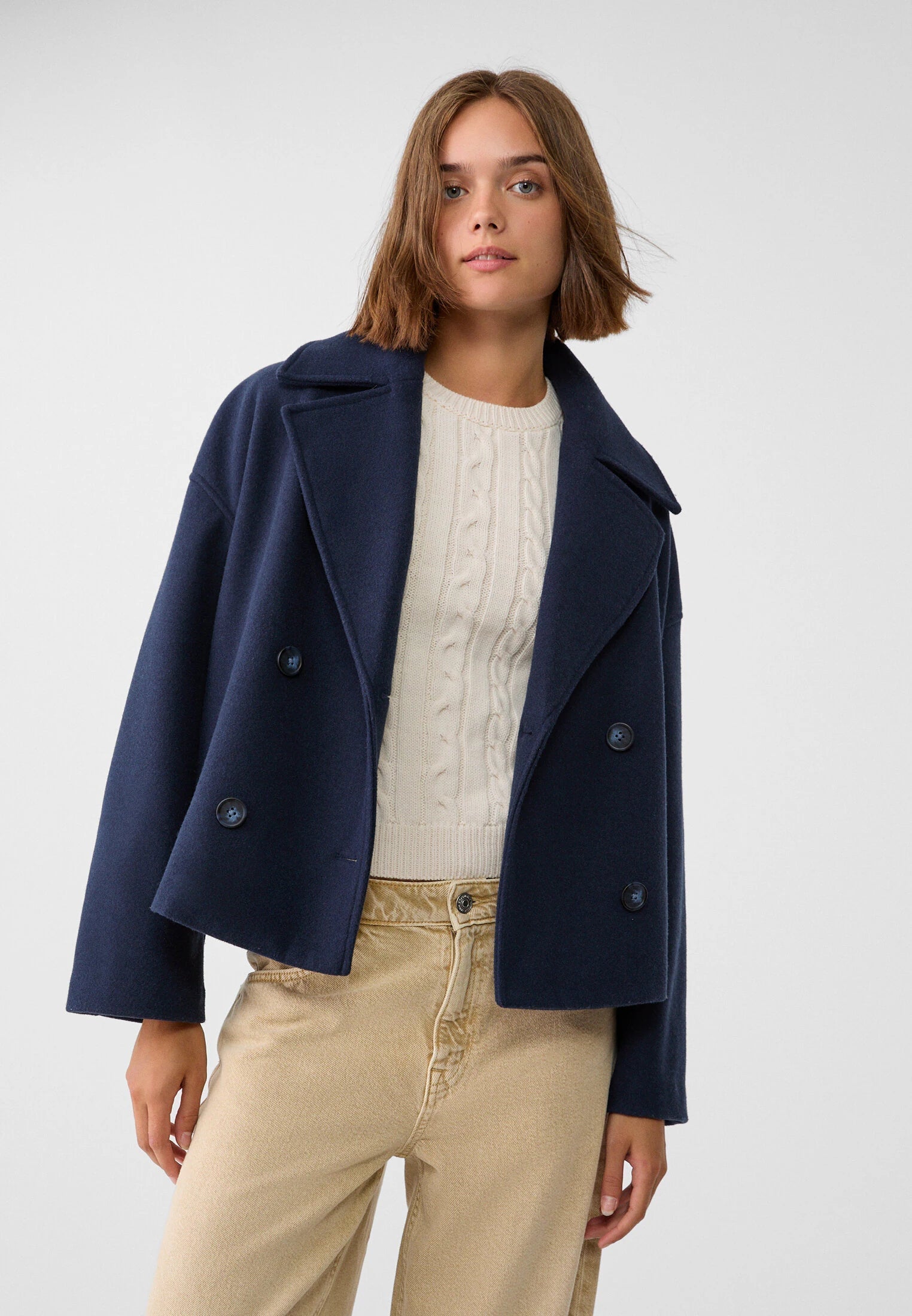 Femme™ | Short Double Breasted Coat