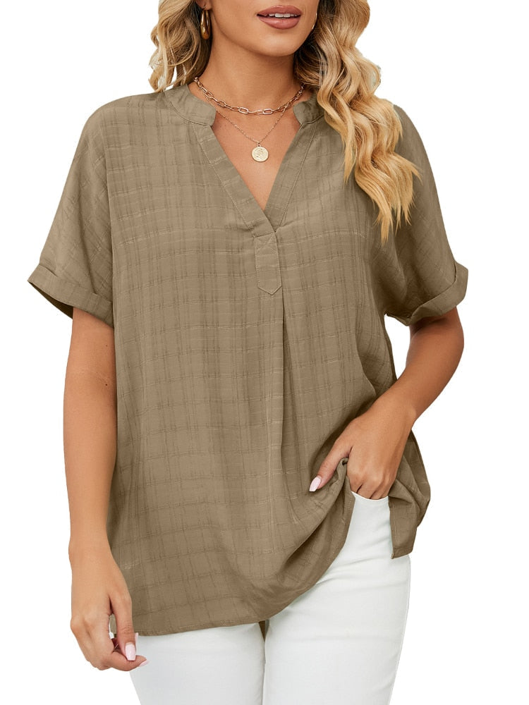 Femme™ | Relaxed V-Neck Blouse