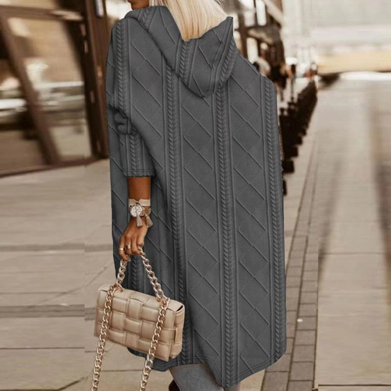 Femme™ | Extended Length Hooded Cardigan
