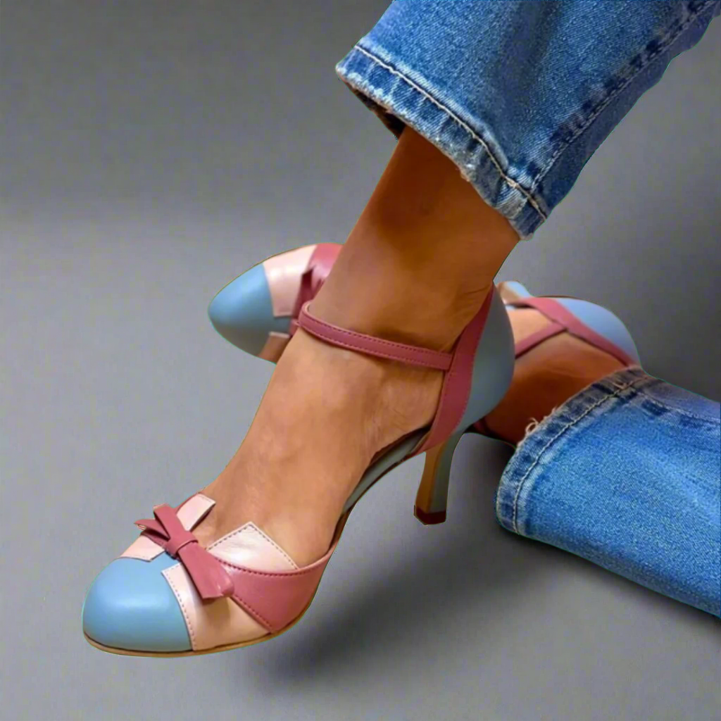 Femme™ | Bow Detail Mid Heel Shoes