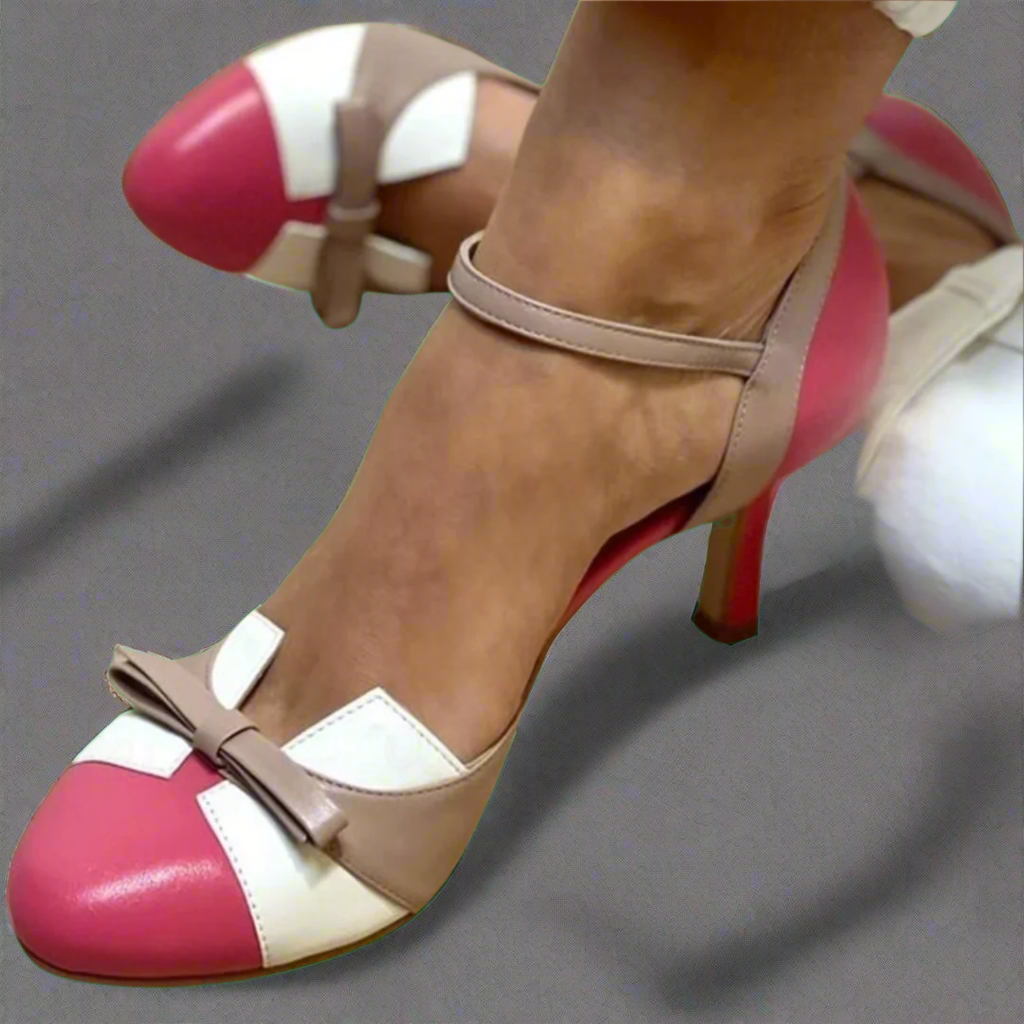 Femme™ | Bow Detail Mid Heel Shoes