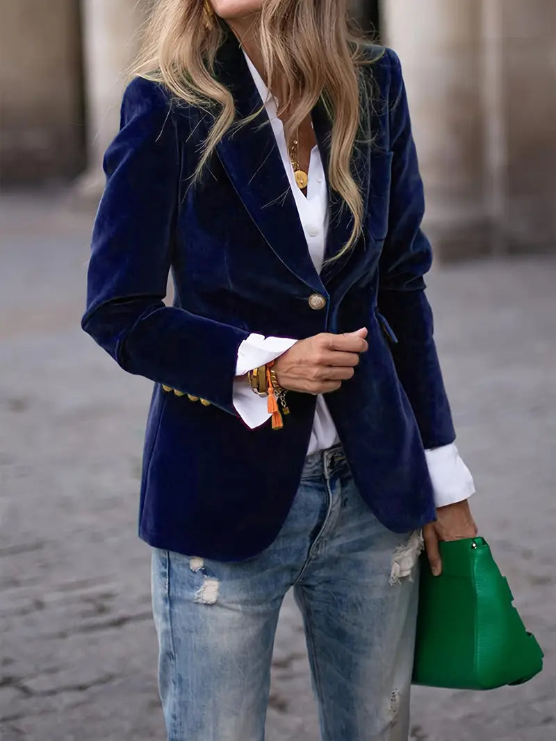 Femme™ | Elegant Velvet Blazer
