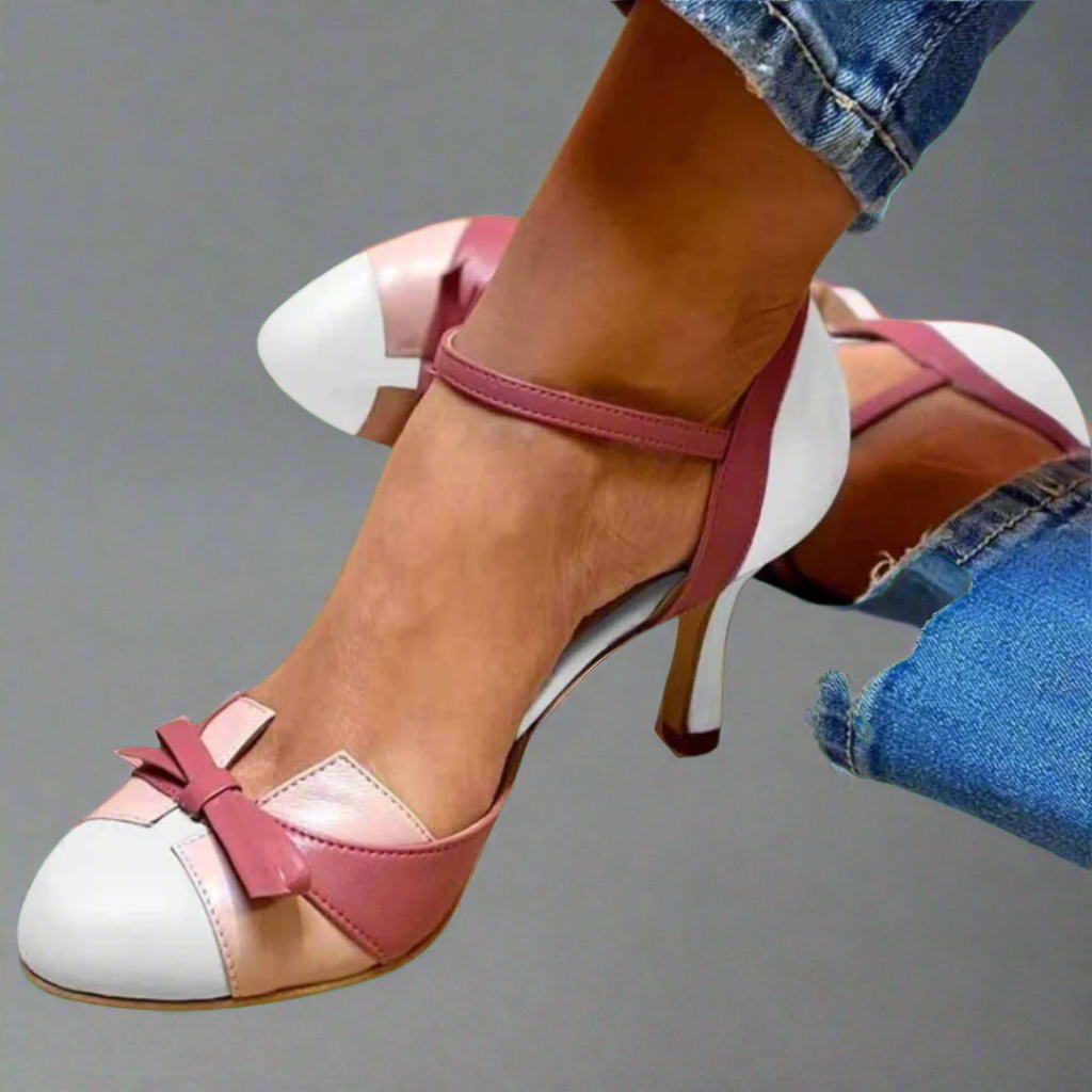 Femme™ | Bow Detail Mid Heel Shoes