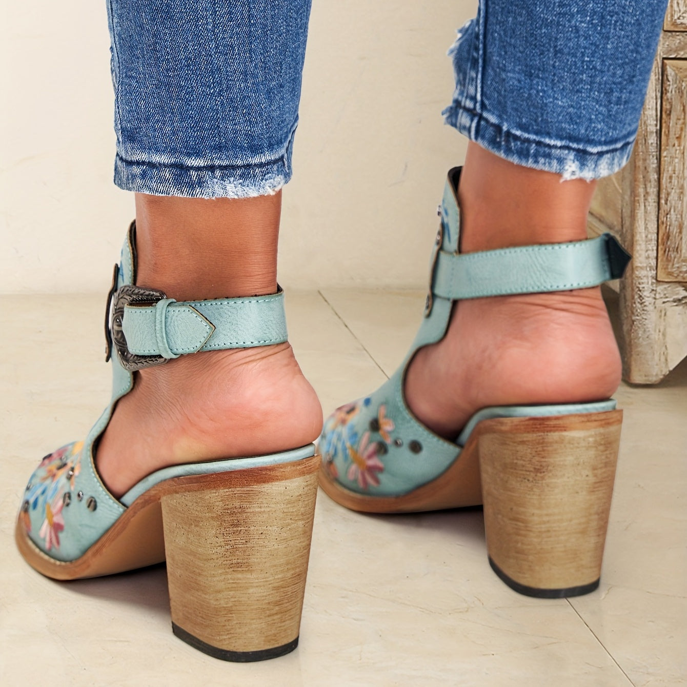 Femme™ | Vintage Floral Ankle Boots