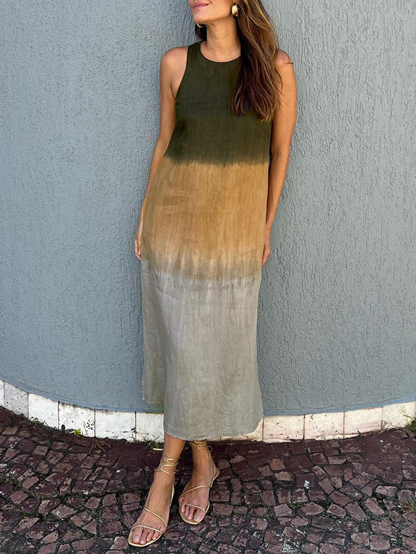 Femme™ | Sleeveless Ombre Midi Dress