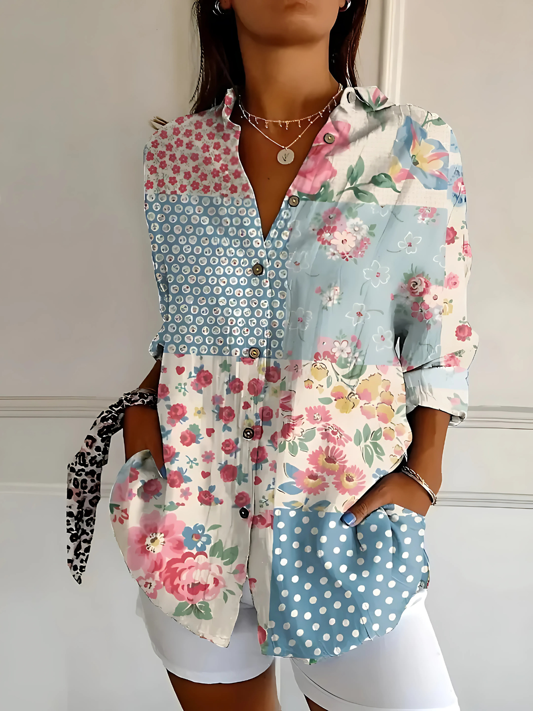 Femme™ | Button-Up Relaxed Blouse