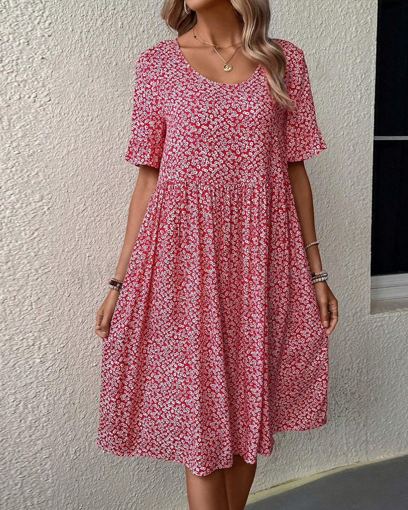 Femme™ | Elegant Floral Midi Dress for Women