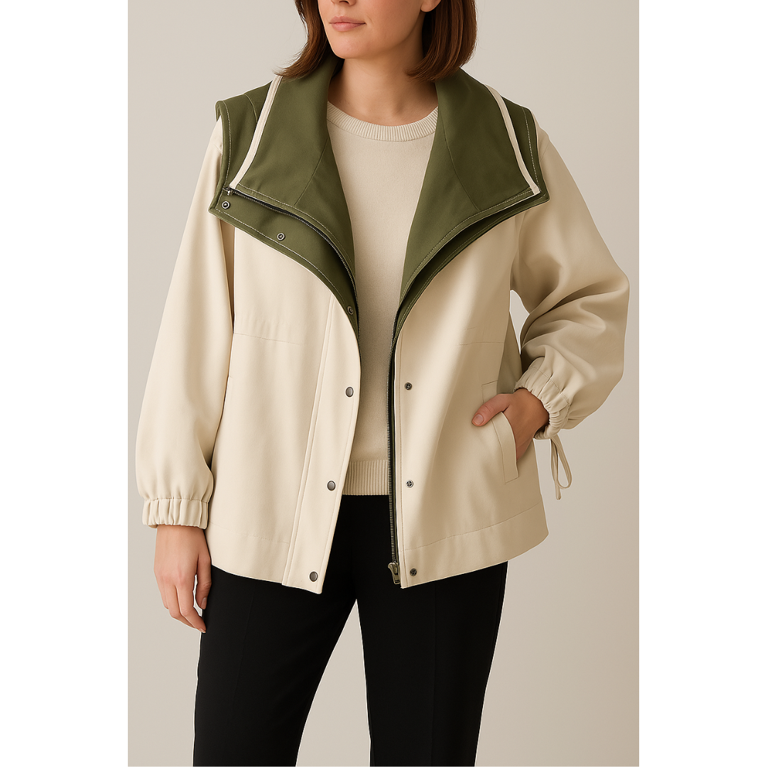 Femme™ | Trendy Hooded Windbreaker Coat