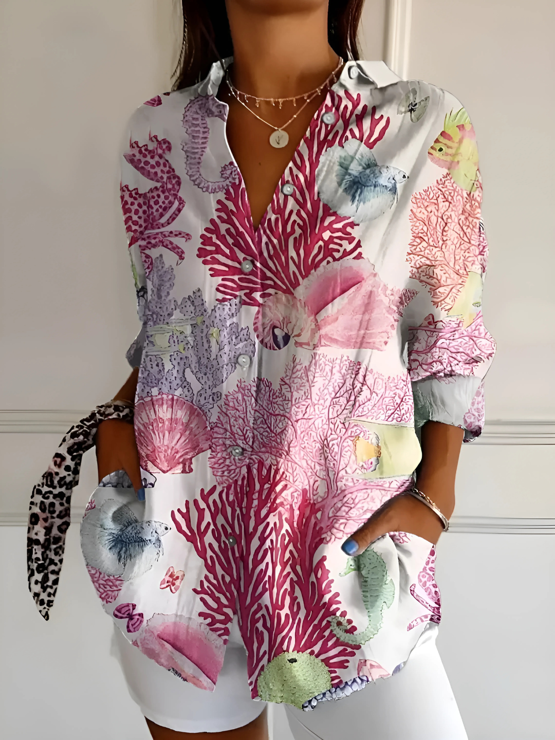 Femme™ | Button-Up Relaxed Blouse