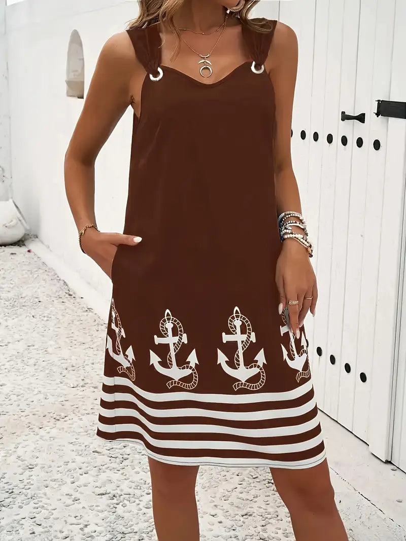 Femme™ | Nautical Ring Strap Dress
