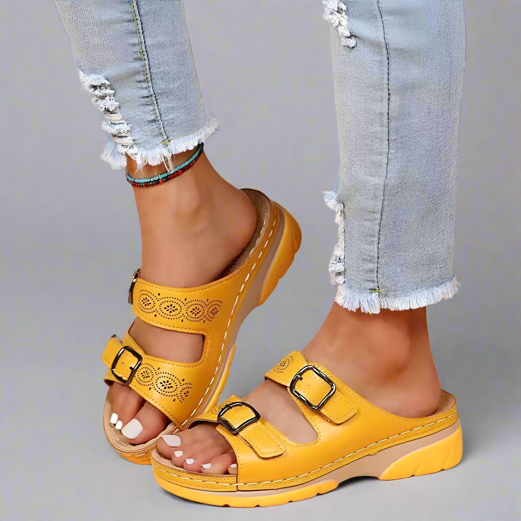 Femme™ | Orthopaedic Leather Sandals with Instant Comfort