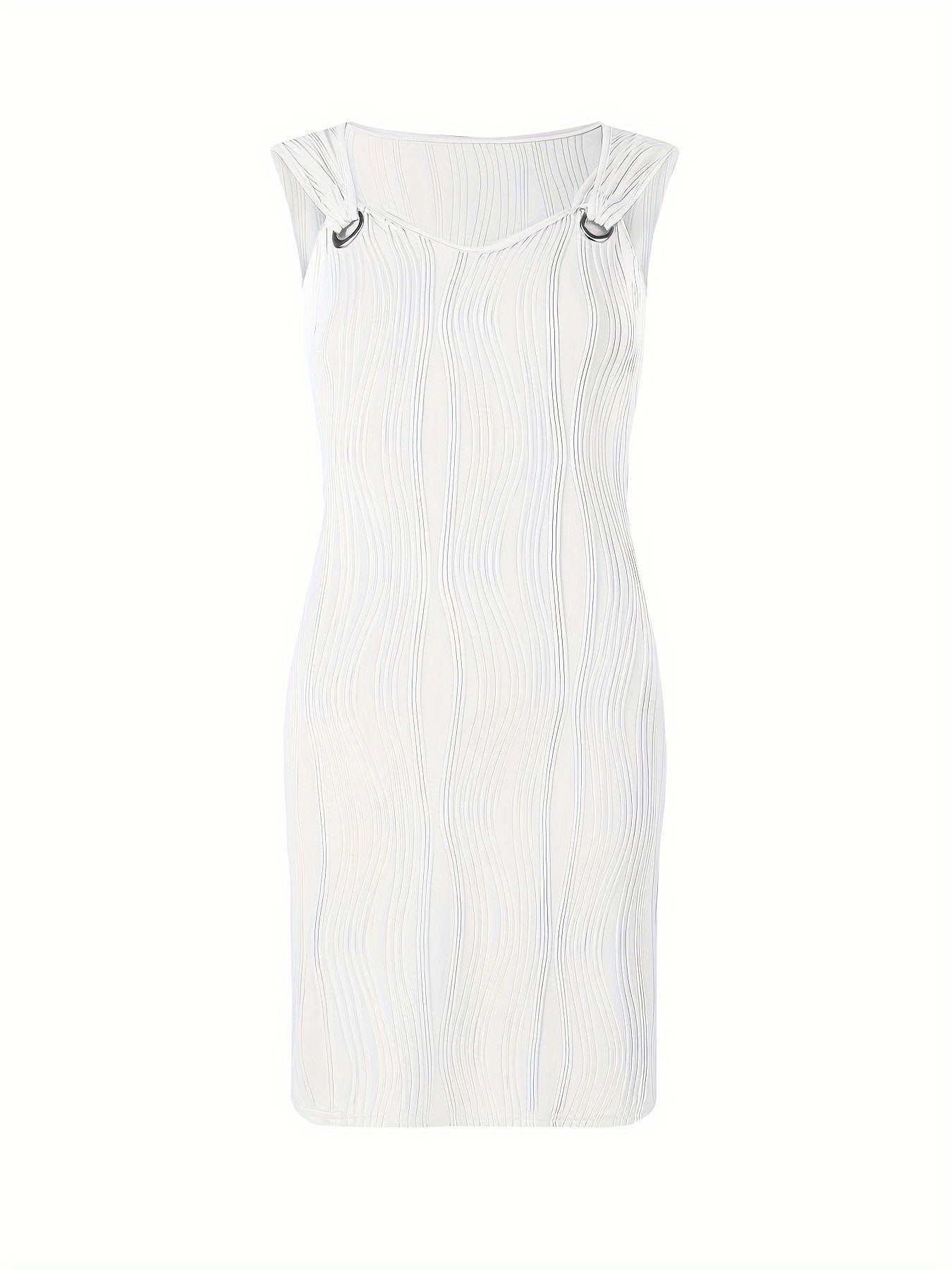 Femme™ | Textured Ring-Detail Dress
