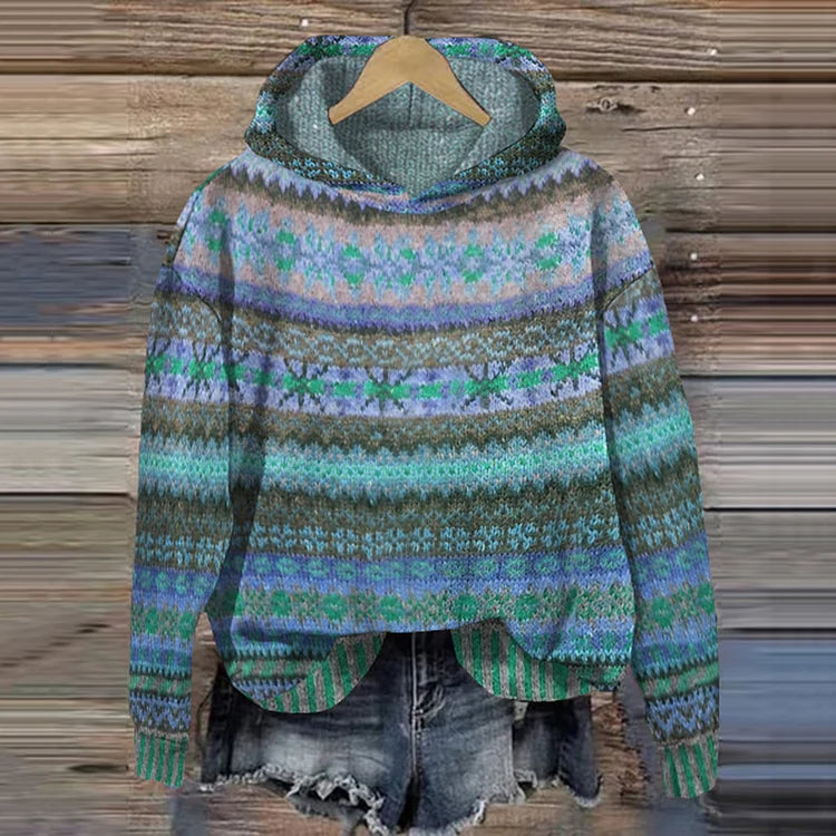 Femme™ | Ethnic Retro Hoodie