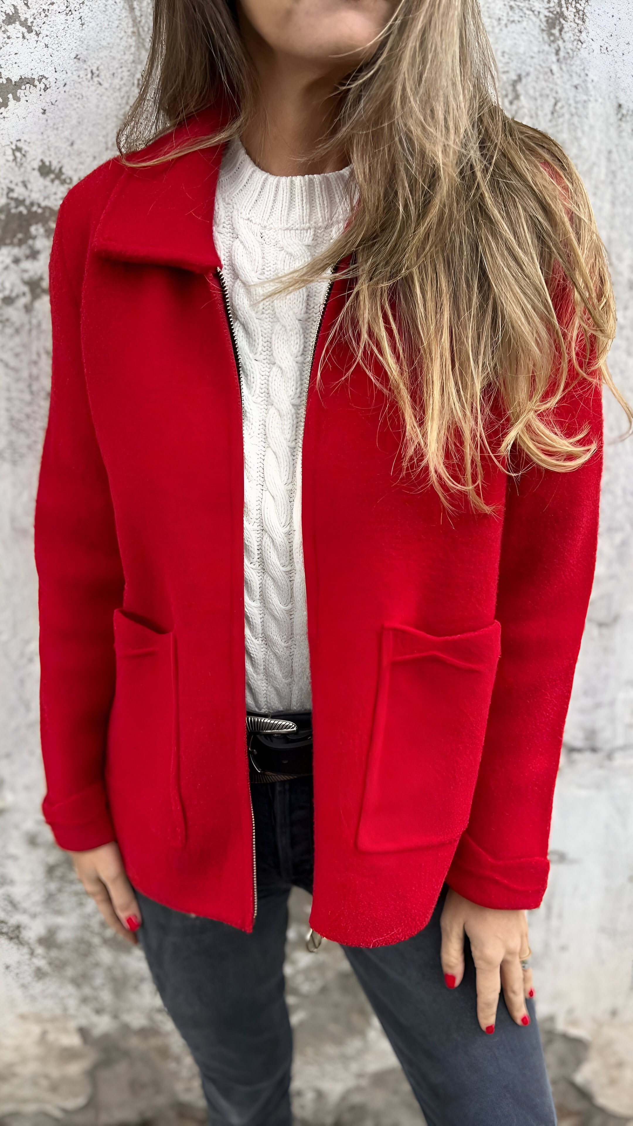 Femme™ | Stylish Lapel Zipper Jacket
