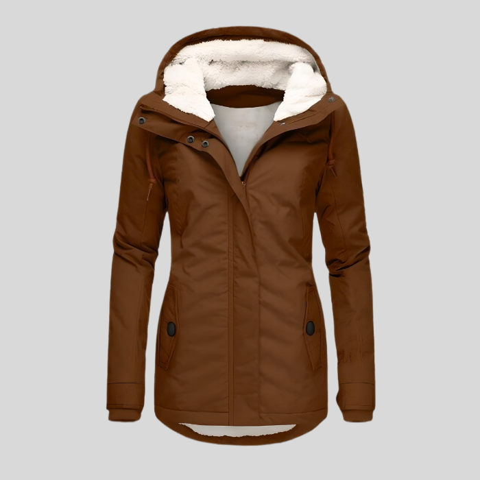 Femme™ | Waterproof Long Jacket with Hood and Lining
