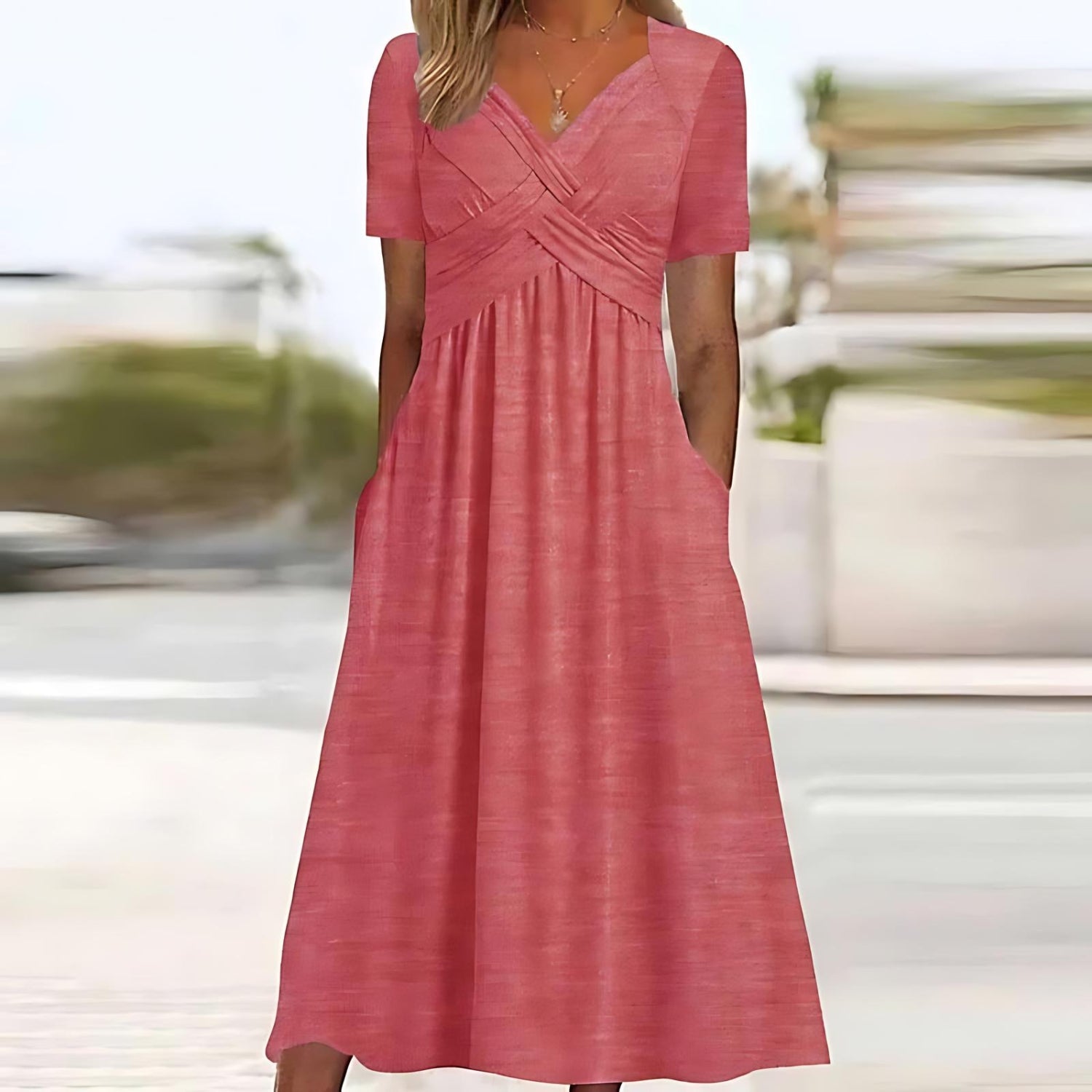 Femme™ | Elegant Midi Dress with Tummy Coverage