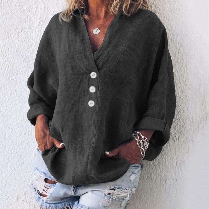 Femme™ | Relaxed Button-Up Blouse