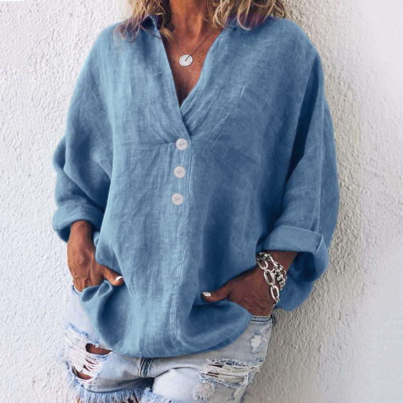 Femme™ | Relaxed Button-Up Blouse