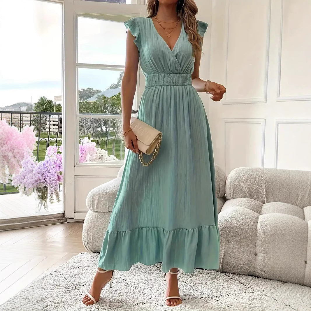 Femme™ | Ruffle Sleeve Smocked Midi Dress