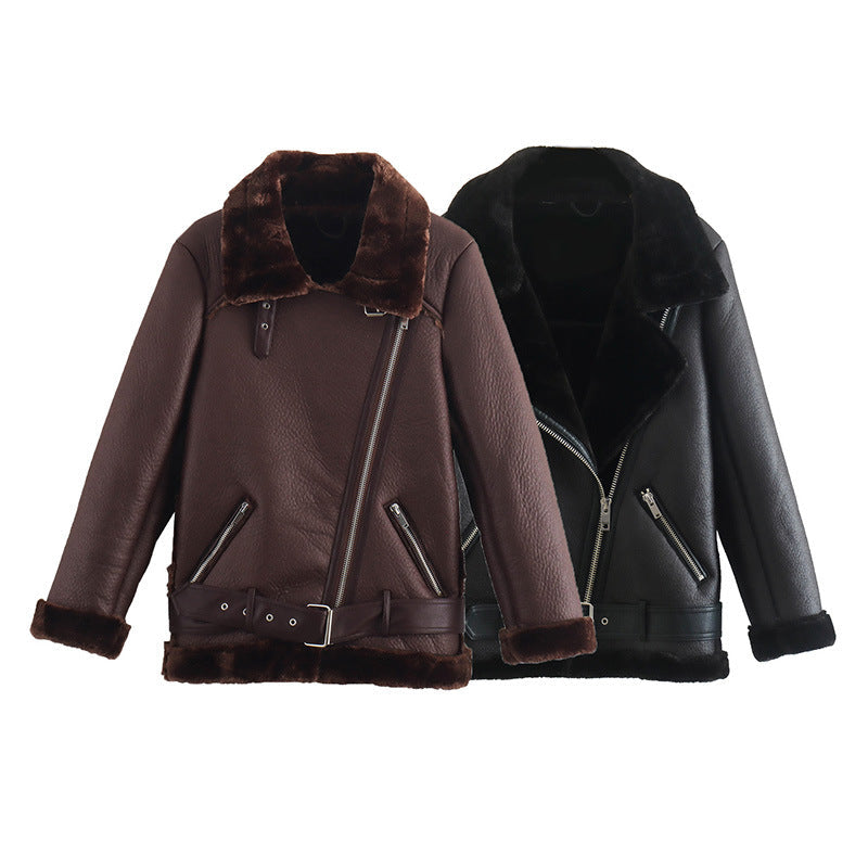 Femme™ | Fur Leather Jacket