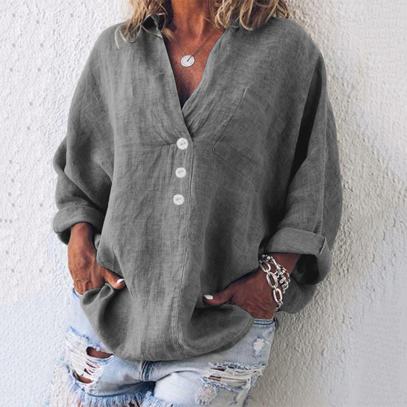 Femme™ | Relaxed Button-Up Blouse