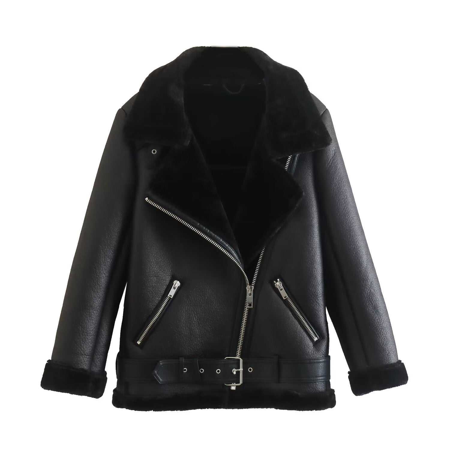 Femme™ | Fur Leather Jacket