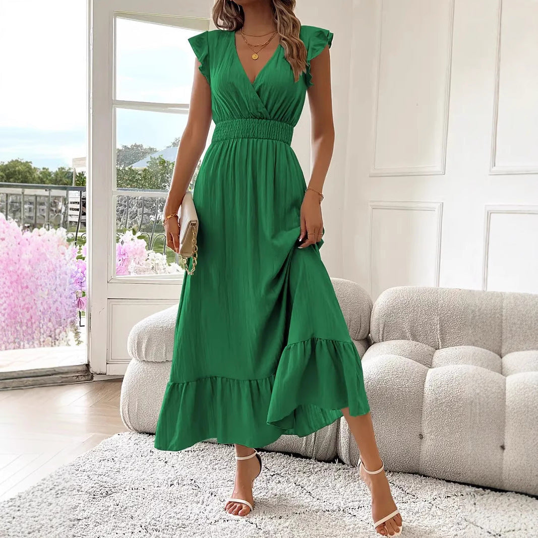 Femme™ | Ruffle Sleeve Smocked Midi Dress