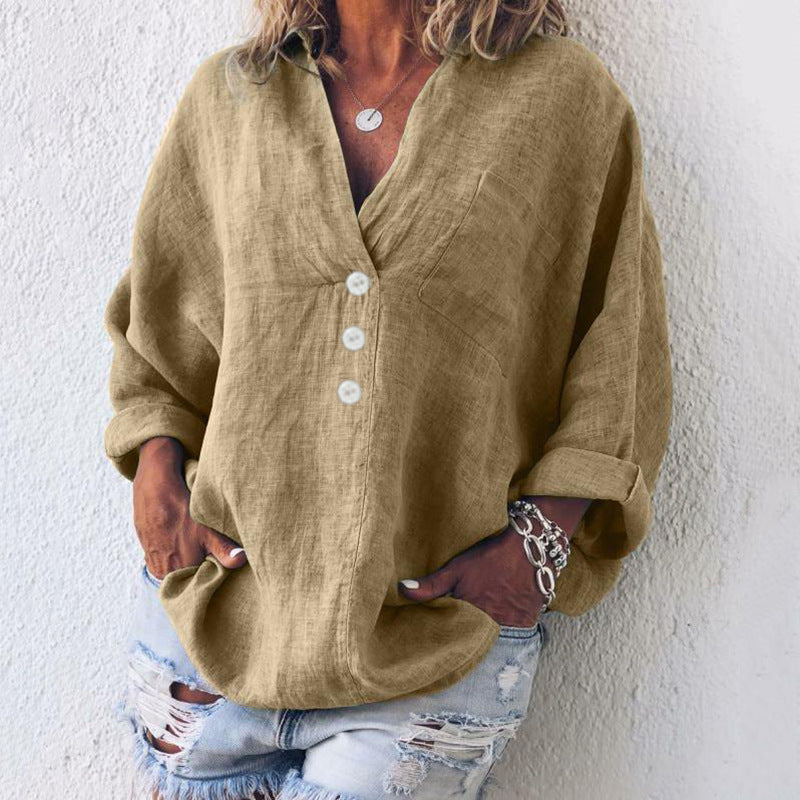 Femme™ | Relaxed Button-Up Blouse