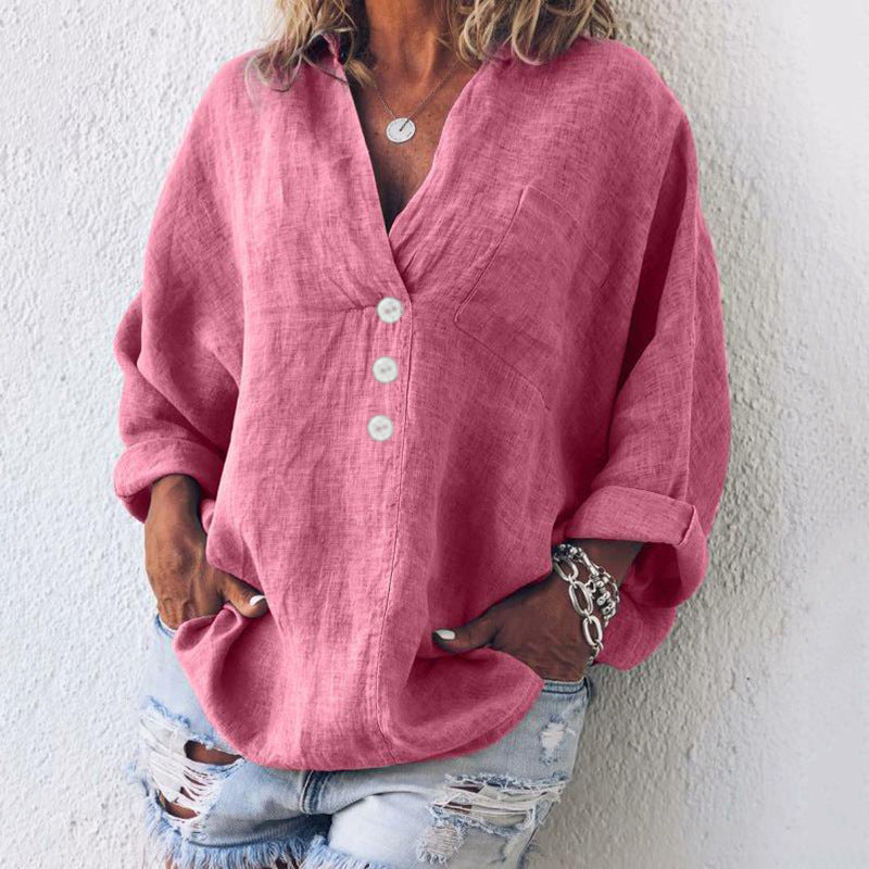 Femme™ | Relaxed Button-Up Blouse