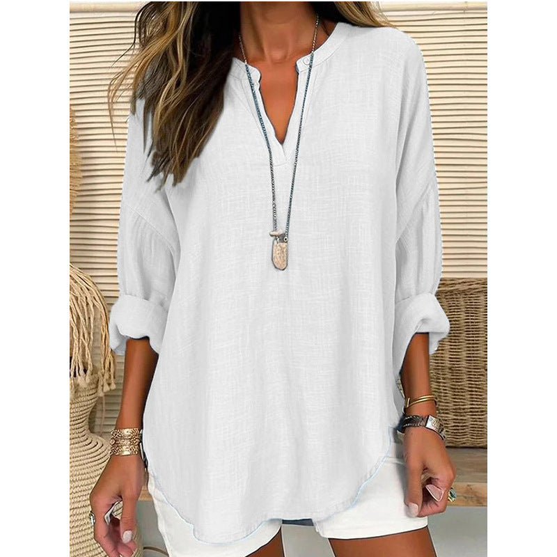 Femme™ | Relaxed Fit Notch Neck Blouse