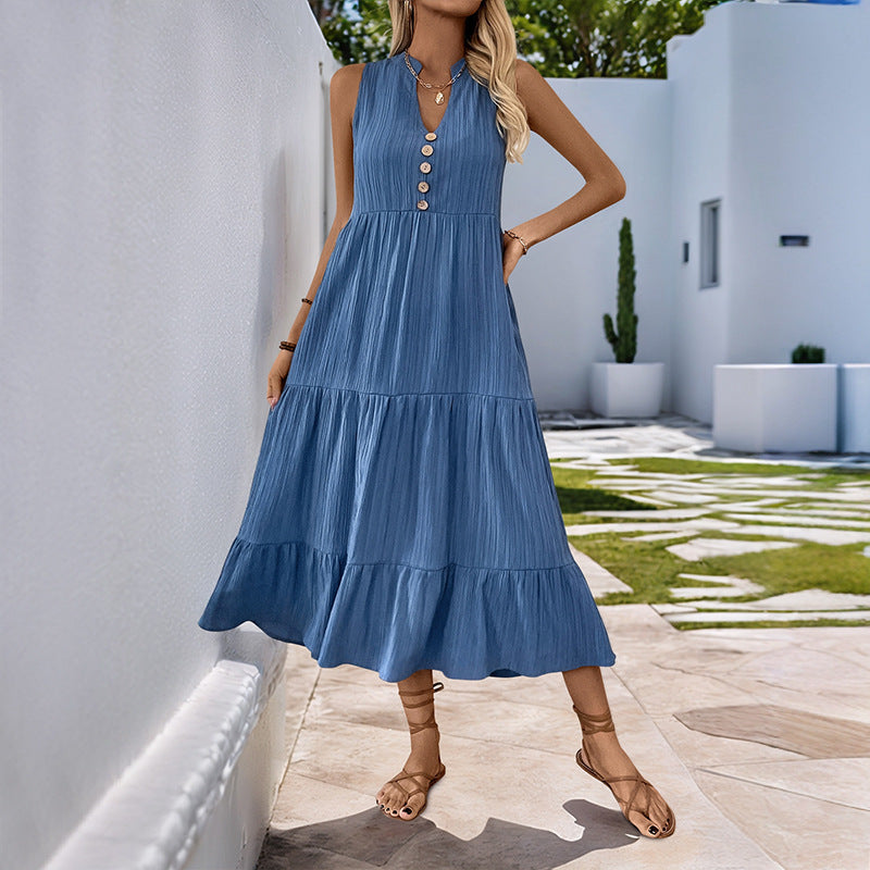 Femme™ | Sleeveless Tiered Midi Dress