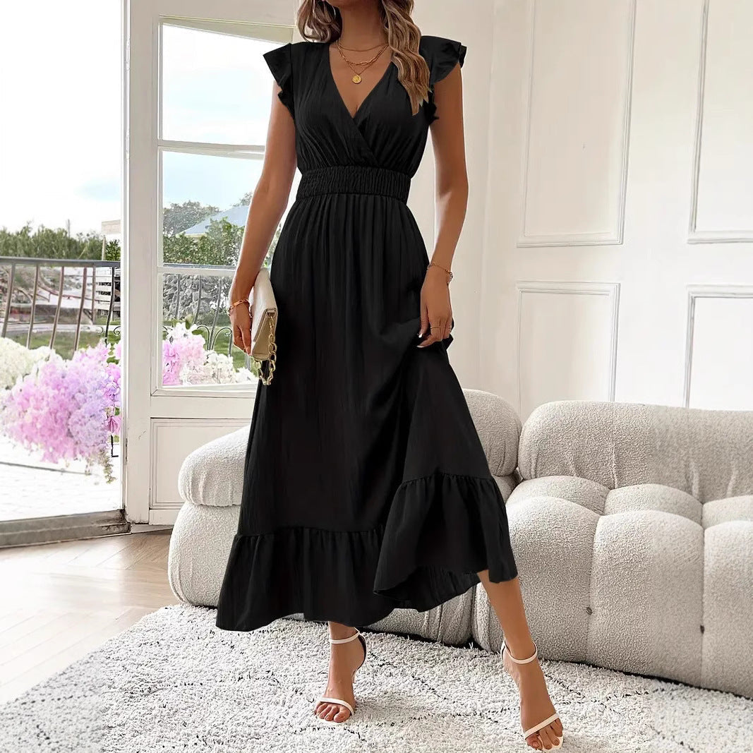 Femme™ | Ruffle Sleeve Smocked Midi Dress