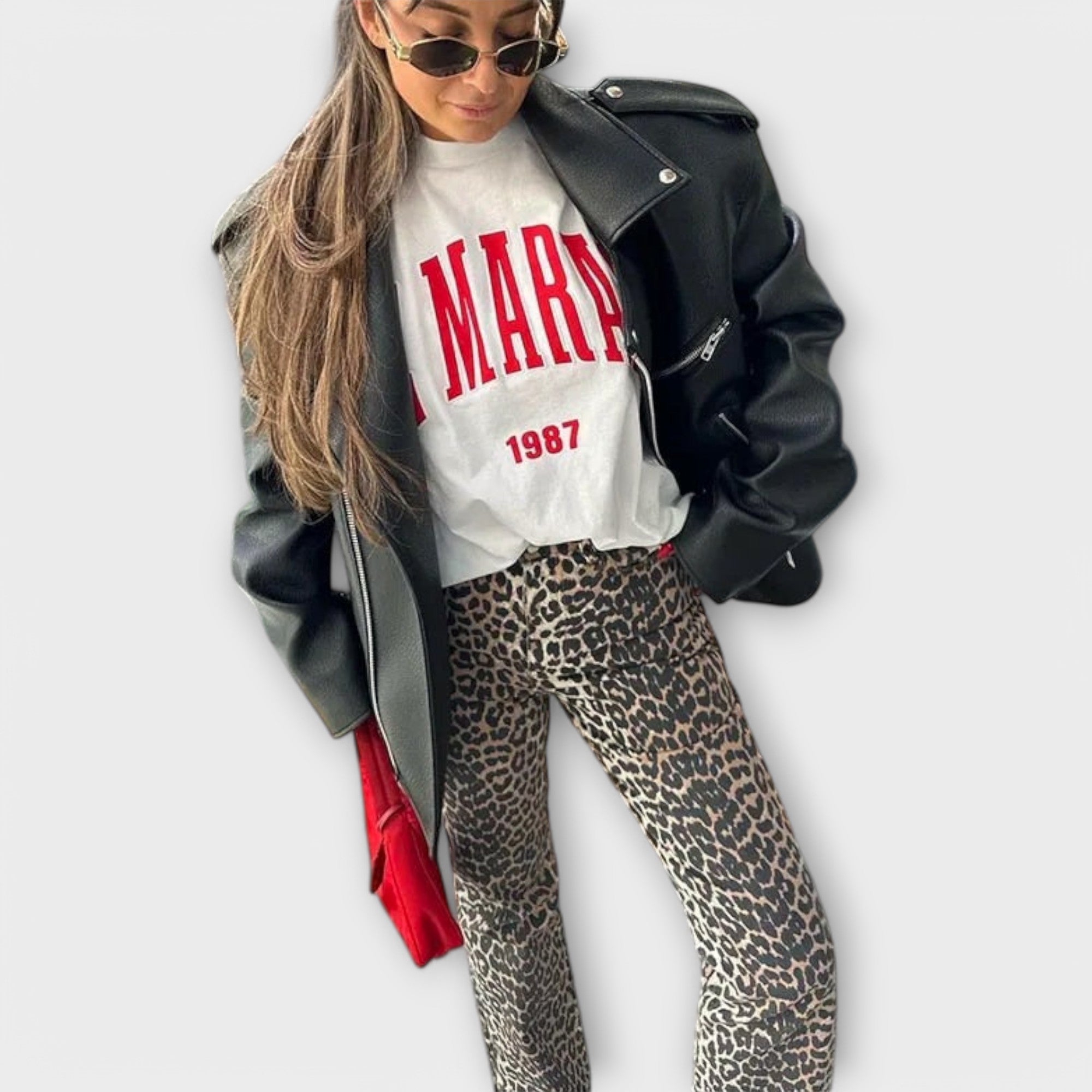 Femme™ | Vintage Jeans with Leopard Print
