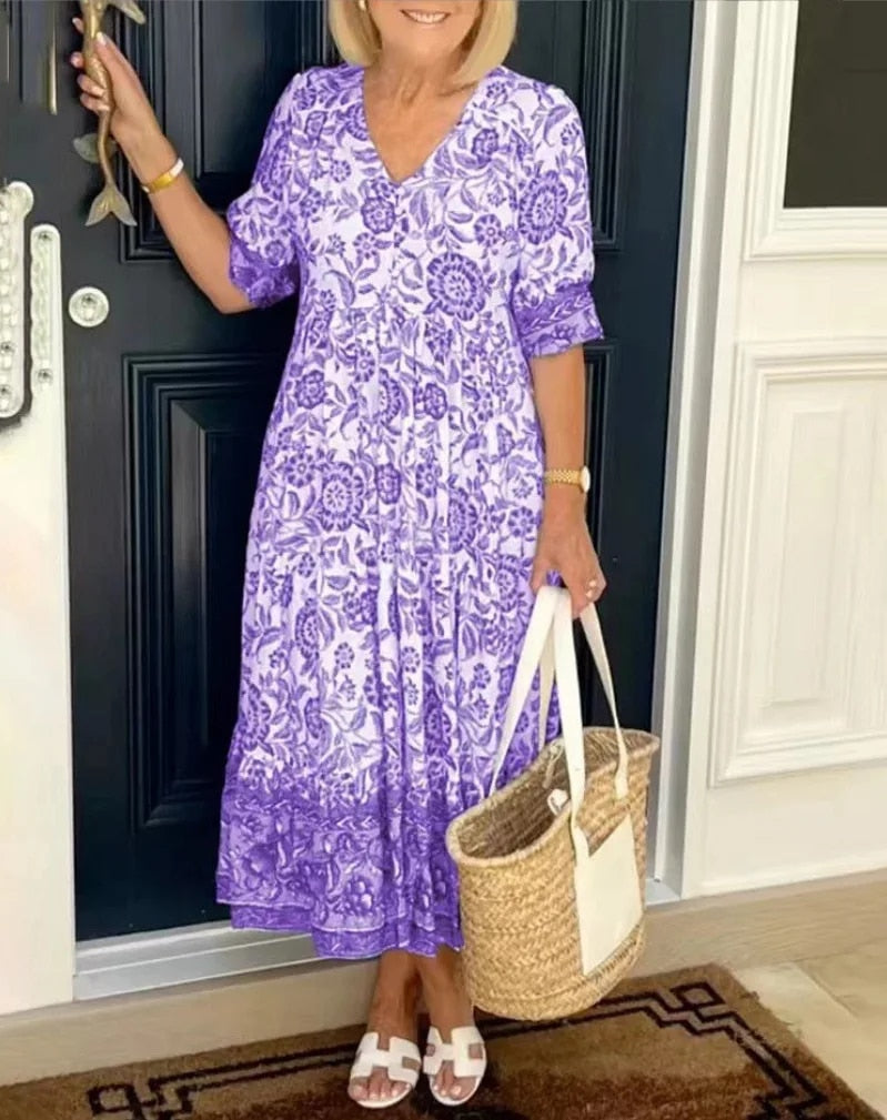 Femme™ | Floral Print Midi Dress