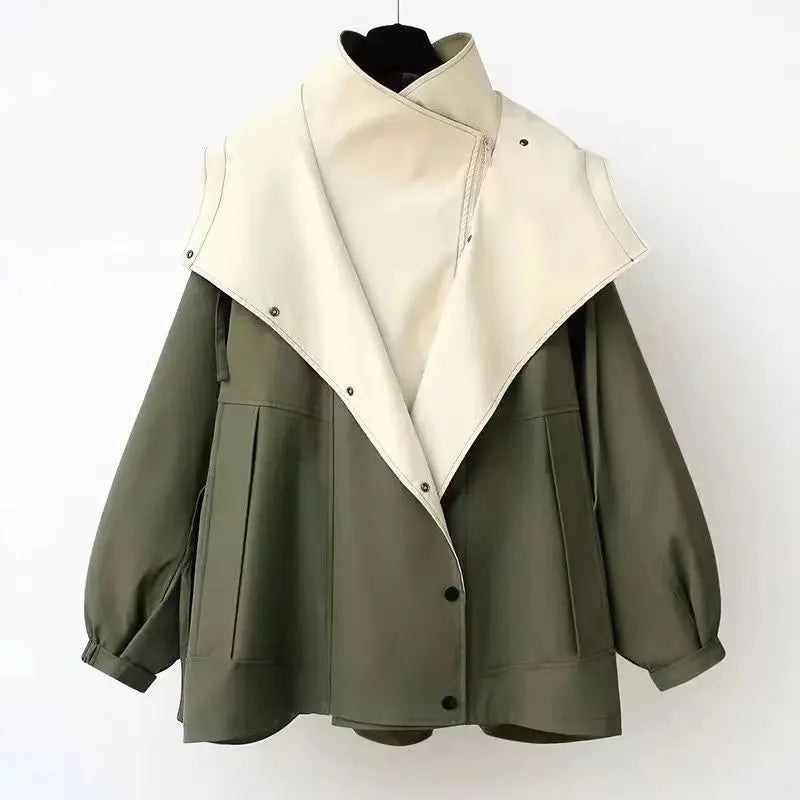 Femme™ | Trendy Hooded Windbreaker Coat