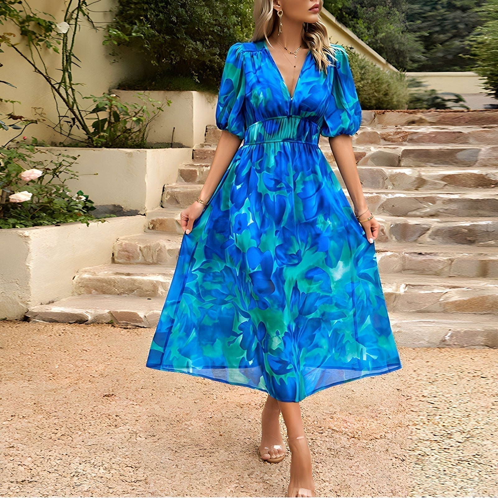 Femme™ | Floral Print Maxi Dress