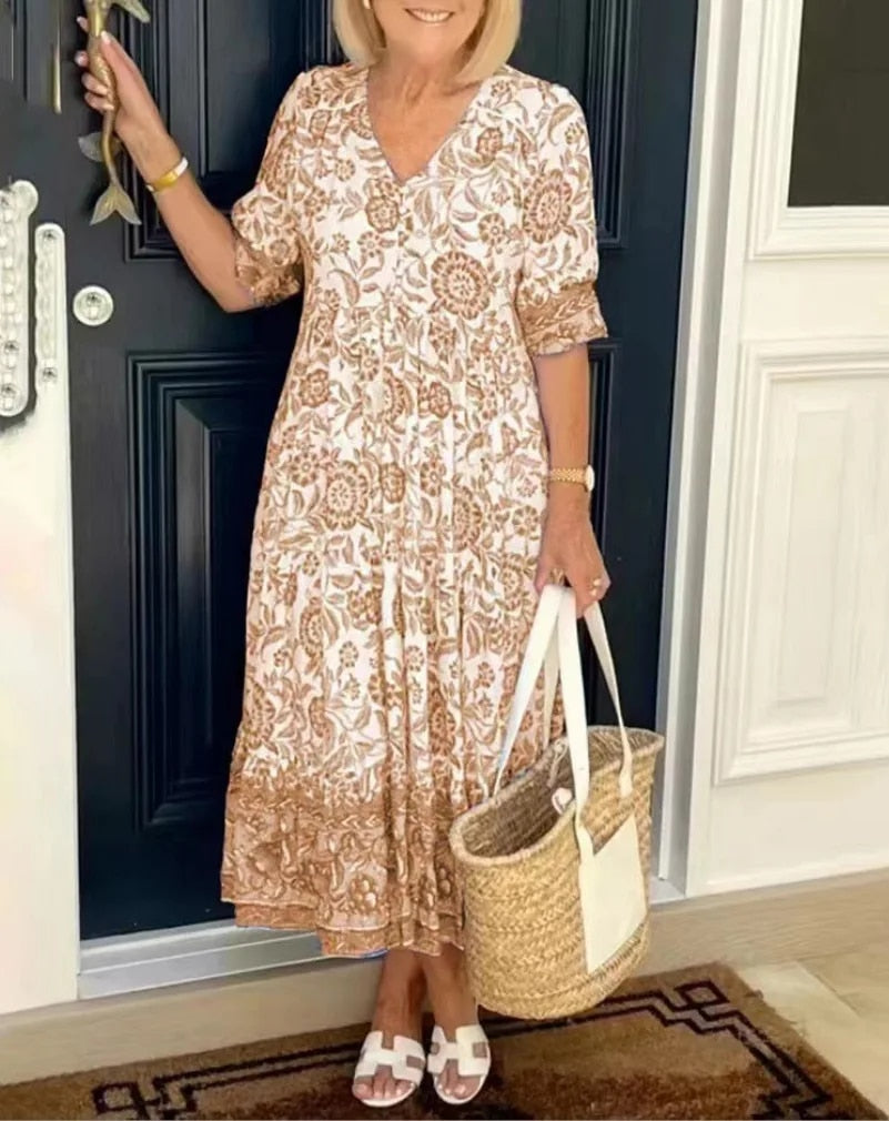 Femme™ | Floral Print Midi Dress