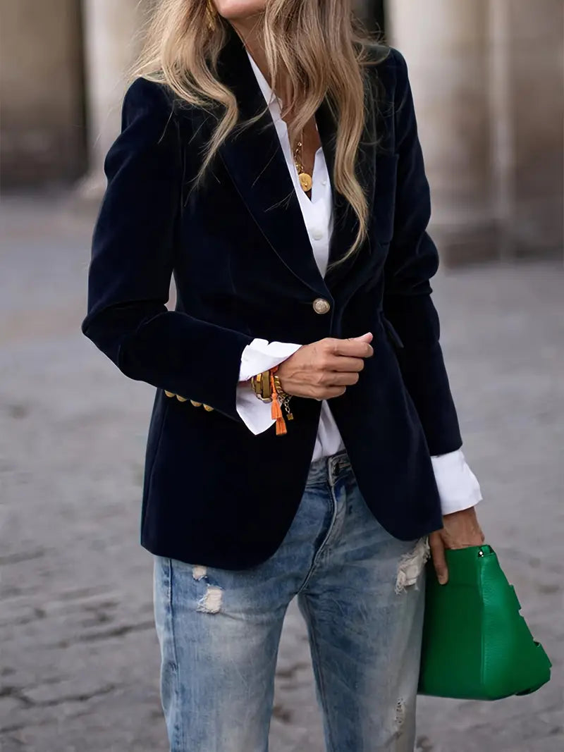Femme™ | Elegant Velvet Blazer